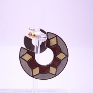Neiman Marcus Roxanne Assoulin Women's Enamel Flat Hoop Earrings NWT 168